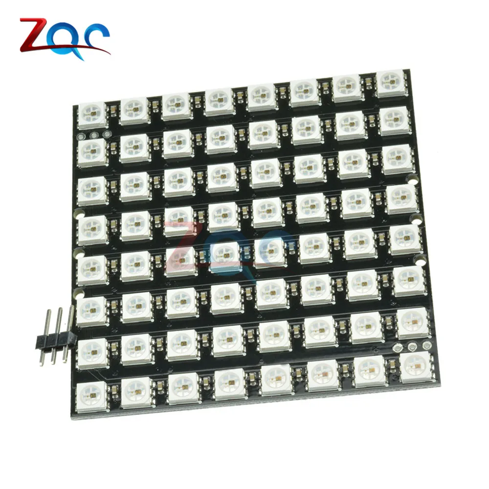 WS2812 LED 5050 RGB 8x8 светодиодная матрица для Arduino WS2812B 8*8 64-разрядная полноцветная