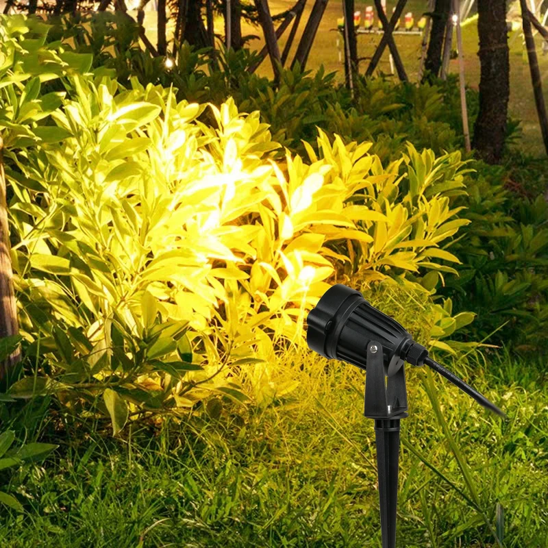 Colorful discoloration LED Garden Lawn Lamp Light 220V 110V Outdoor LED Spike Light 9W Path Landscape Waterproof Spot Bulbs RGB