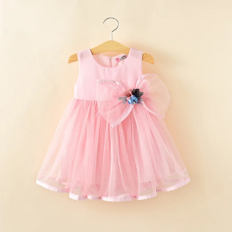 BibiCola 2018 kids girls dress frock wedding clothing print summer beach style children new princess birthday party clothes | Детская