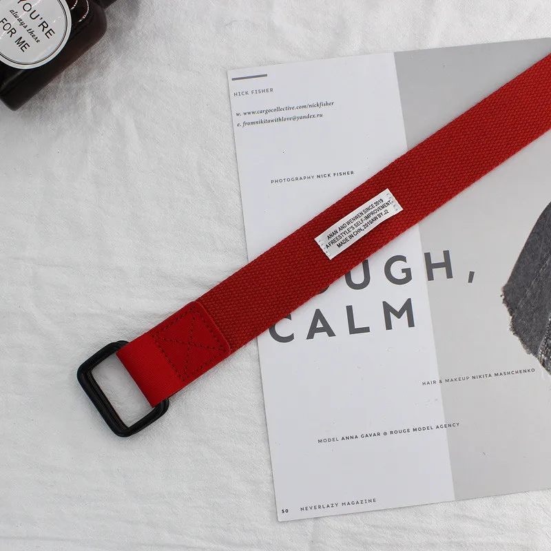 2019 простой Молодежный женский и мужской универсальный ремень с двойной пряжкой