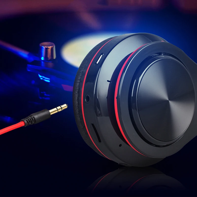 Складные беспроводные Bluetooth наушники с сабвуфером Hi Fi стерео спортивная