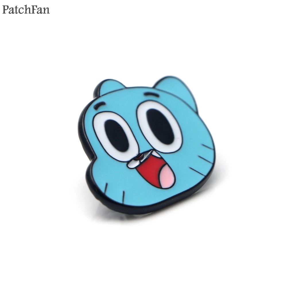 Patchfan удивительный мир Gumball эмалированные булавки трендовая медаль para рюкзак рубашка Броши Одежда Значки для мужчин и женщин A0909
