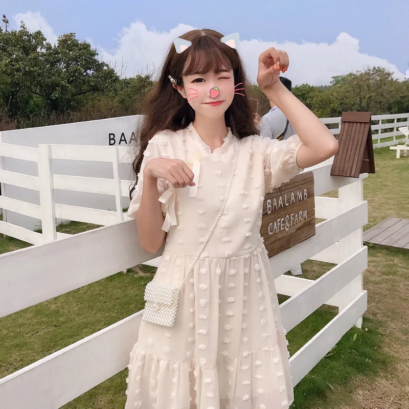 Пляжное платье трапециевидной формы для женщин 2019 лето новый японский корейский