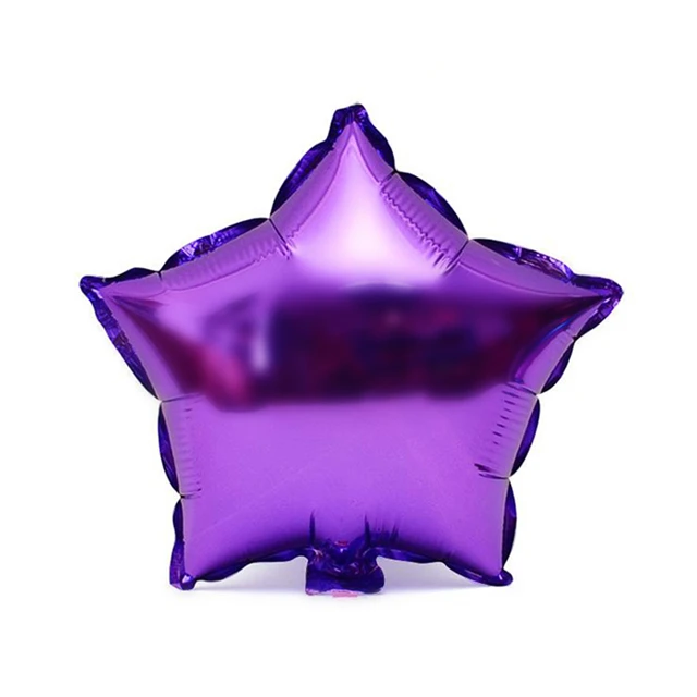 Purple 1 планшетный ПК 10 дюймов пятиконечная звезда Алюминий Фольга воздушные шары Baby Shower детский День рождения Свадебный декор воздушные шары - Цвет: Purple