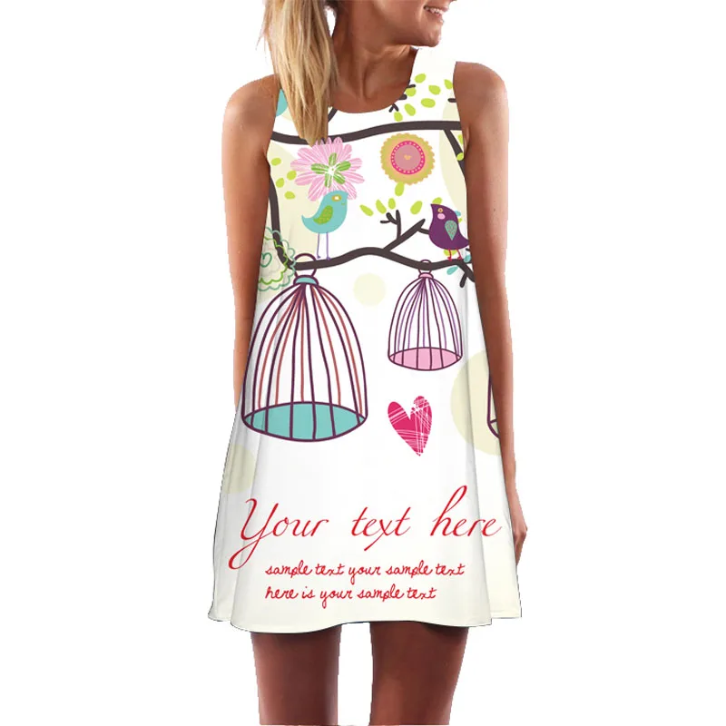 Женское платье без рукавов ECOBROS повседневное свободное в этническом стиле с