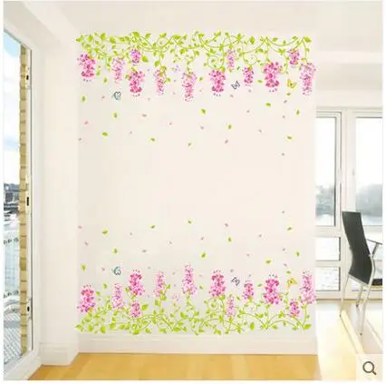 Настенные Стикеры с цветами декор для гостиной декоративные наклейки Съемные