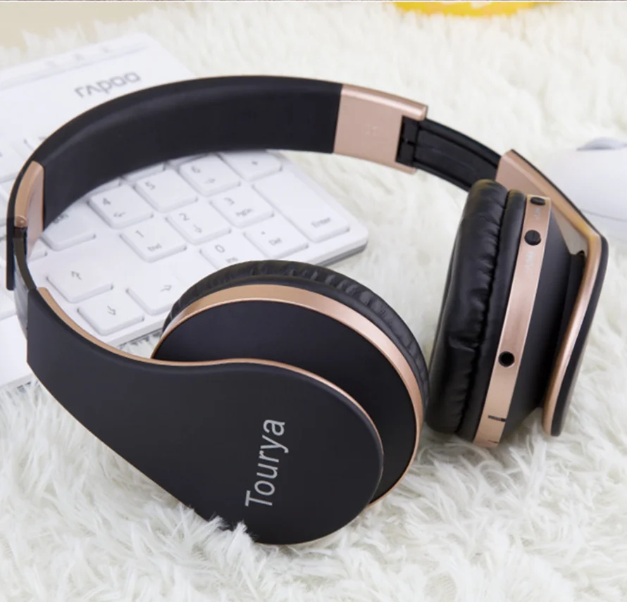 Беспроводные наушники Tourya B2 Bluetooth гарнитура складные с микрофоном поддержка TF