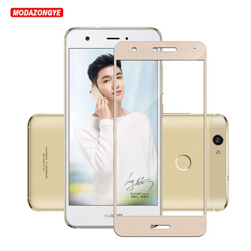 Закаленное стекло для Huawei Nova с полным покрытием защитная стеклянная пленка