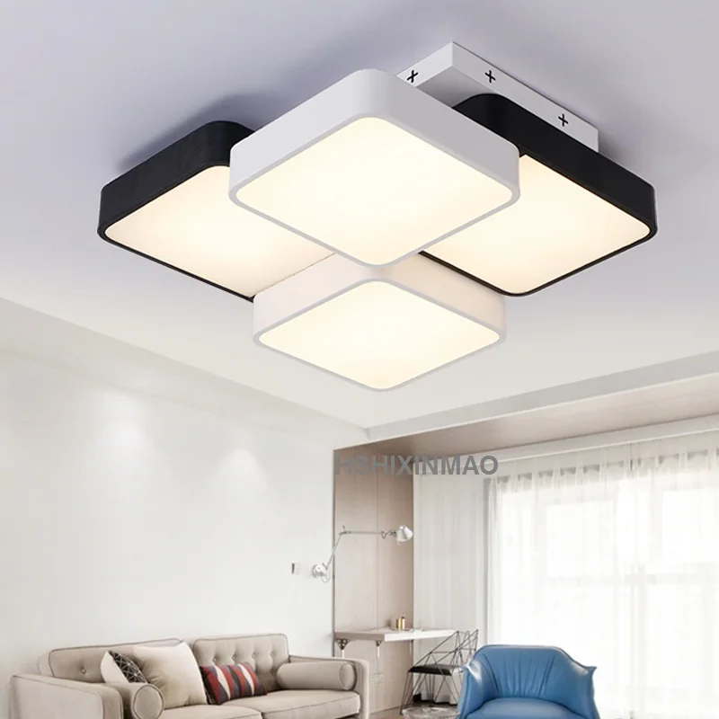 Goede Nieuwe Cube LED Rechthoekige Woonkamer Slaapkamer Plafondlamp Eenvoudige Moderne Acryl Studie Plafondverlichting AC90-260V
