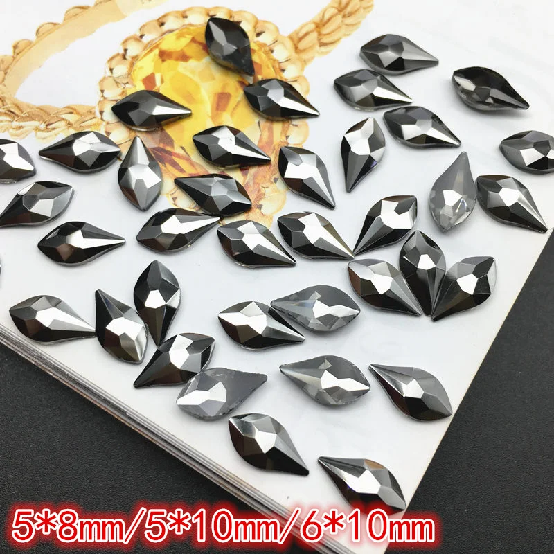 

Maple Leaf Ore black Jet Crystal Stones Flatback special-shaped Glass Nail Rhinestones For Nails Art 3D Decorations Accessory