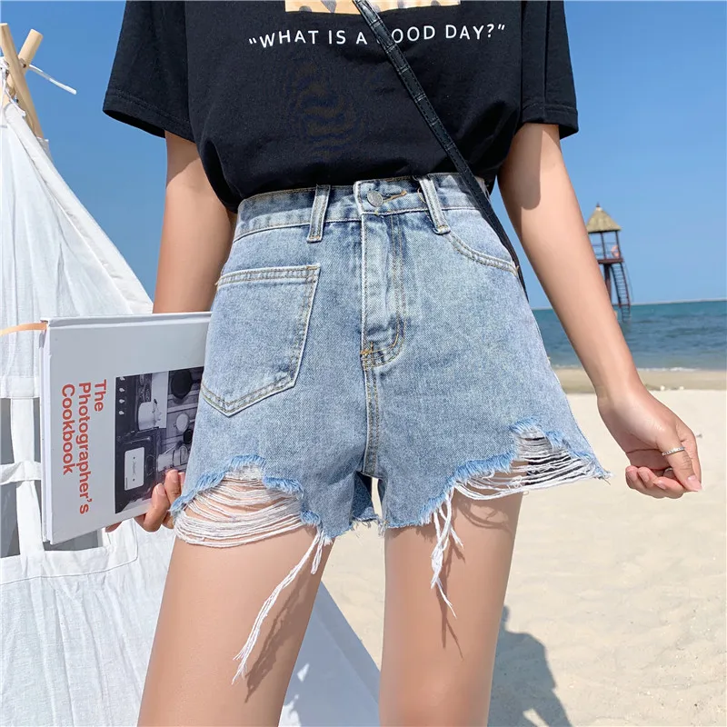S-XL 2019 летний корейский шикарный стиль с карманами и высокой посадкой Шорты