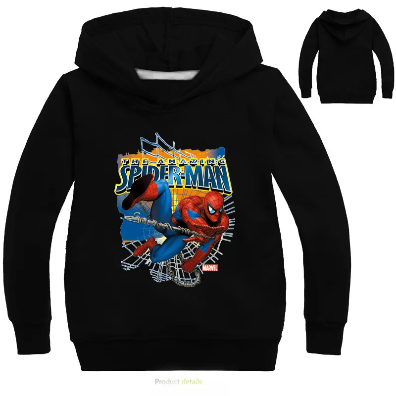 Новинка 2019 футболка с человеком-пауком для мальчиков свитер рисунком