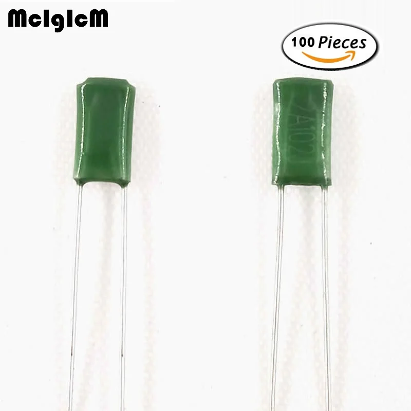 McIgIcM 100 шт. полиэстеровый пленочный конденсатор 100V 4.7nF 5.6nF 6.8nF 8.2nF 10nF 2A472J 2A562J 2A103J