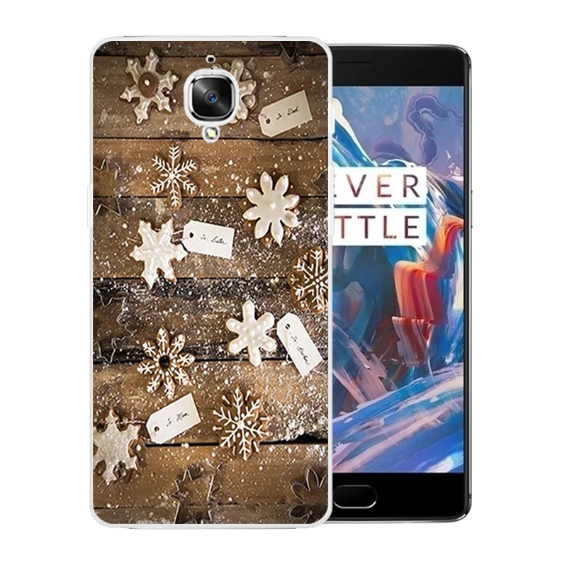 Phone Case for OnePlus 3 / 3T A3000 Merry X'MAS Pattern Protective Back Cover One Plus Fundas OnePlus3 T Coque Bags |
