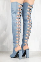 2022 trendy over knee boots slim chic crystal women long boots high heeled shoes sexy thin the latest style boots
