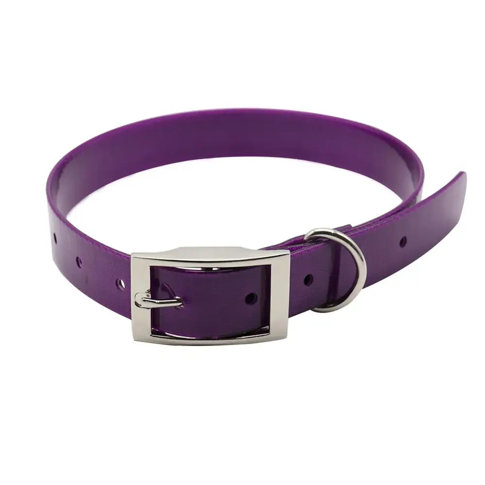 Purple Ошейник для питомца собаки TPU+ Нейлоновый Регулируемый ошейник для маленьких больших собак ошейник для тренировок на открытом воздухе удобное ожерелье для домашних животных продукт - Цвет: Purple