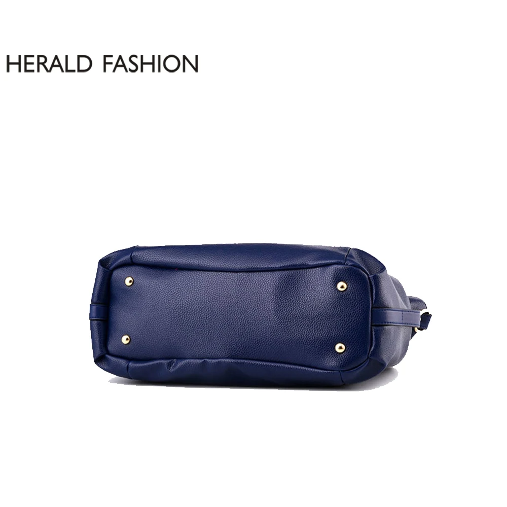 herald fashion designer women handbag female pu leather bags handbags ladies portable shoulder bag office ladies hobos bag totes free global shipping