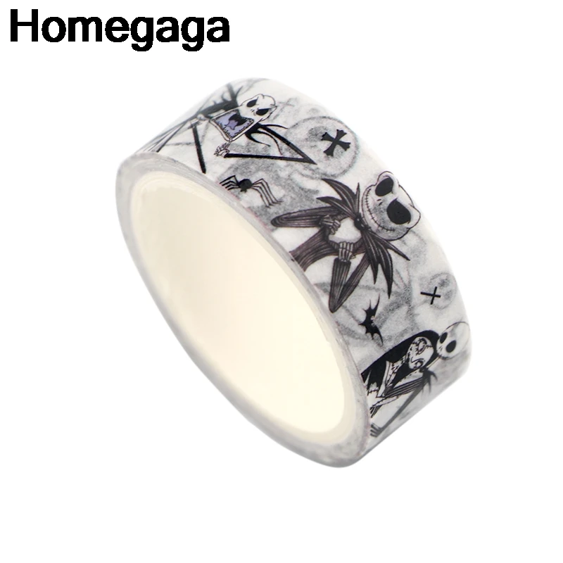 Homegaga кошмар перед Декоративный Рождественский Скотч Наклейка 90s Украшение Винтаж diy Скрапбукинг Клей печатные вентиляторы подарки D2224