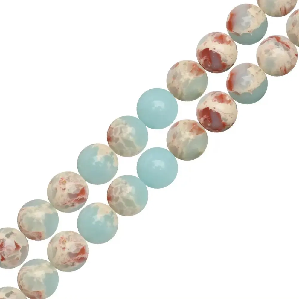 Натуральный Синий императорская яшма камень Бусины Драгоценный Камень Бисер