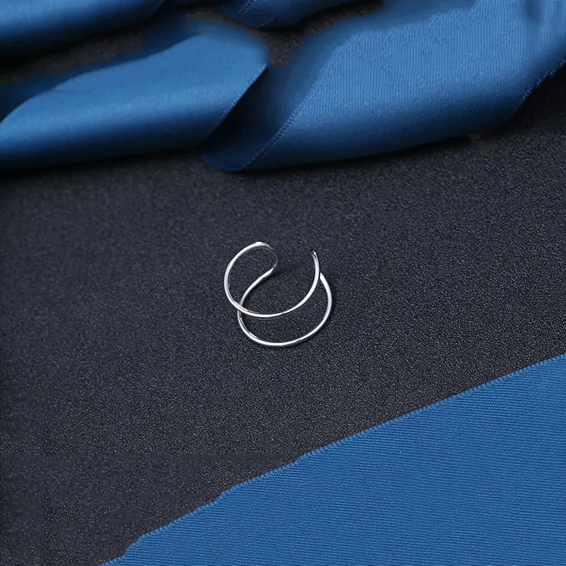 Женское кольцо из серебра 925 пробы FNJ простое регулируемого размера 100% ювелирное