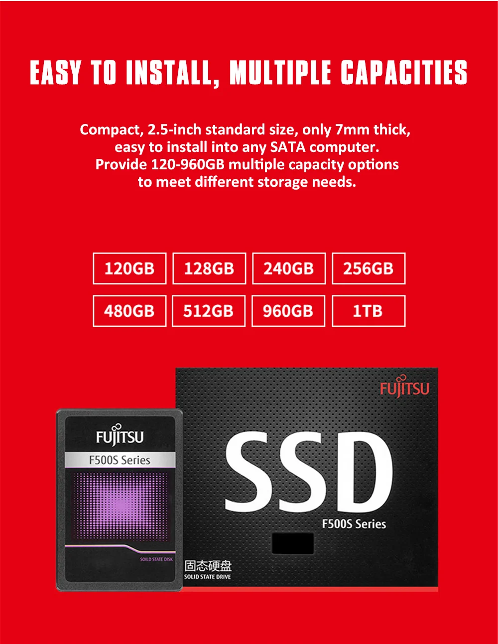 FUJITSU 2," ssd 1 ТБ 1024G ssd sata iii 3D NAND Flash SMI/Phison/Realtek TLC ssd жесткий диск 1 ТБ твердотельные накопители для ПК ноутбука