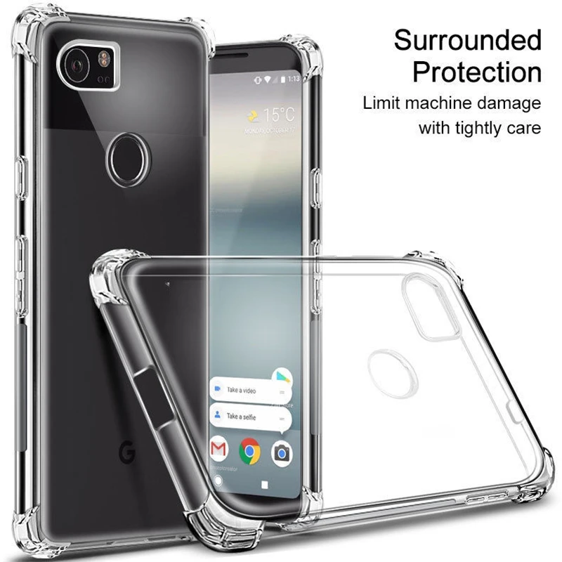 Прозрачный чехол для Google Pixel 3 3a XL Мягкий ТПУ гелевый прозрачный силиконовый из