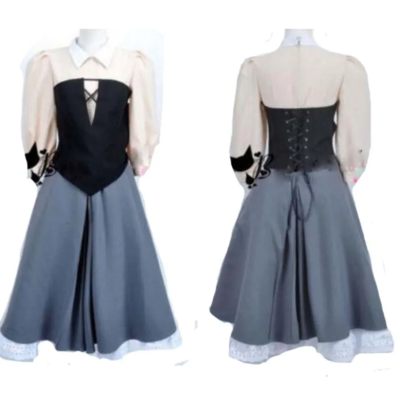 

New Arrival Halloween Princess Maid Cosplay Costume Dress Full Set Custom Made