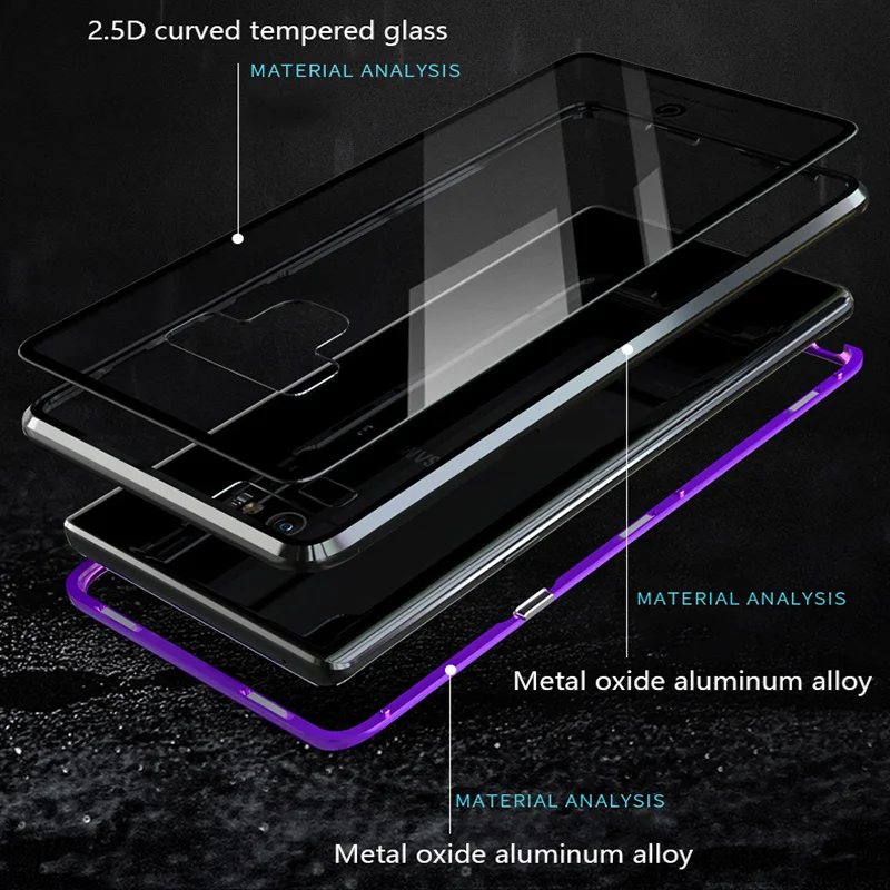 Aojun ультра Магнитный адсорбционный чехол для телефона samsung Galaxy Note 9 металлический