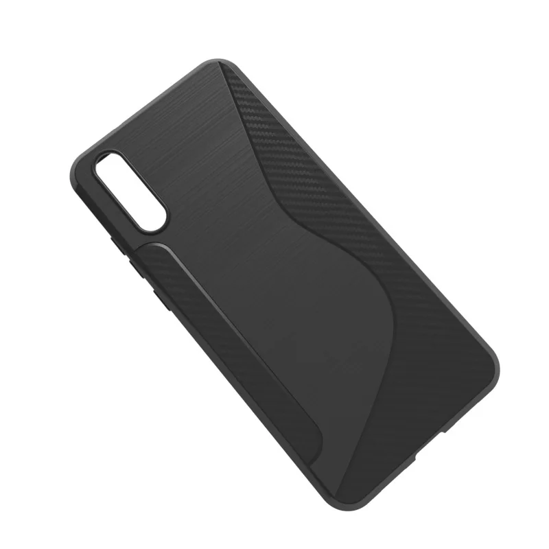 S line black silicone case for huawei p20 pro funda coque hoesje carbon fiber tpu cover kryt tok etui carcasa kilifi husa |