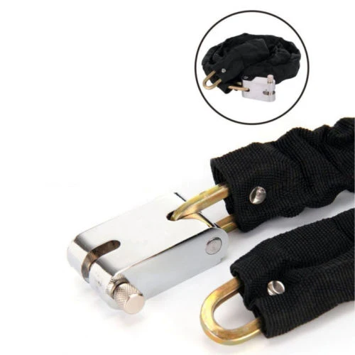 High Quality Hardened Steel Anti-theft Lock Protective Textile Outer Sleeve Motorcycle Scooter Bicycle Heavy Duty Chain | Автомобили и
