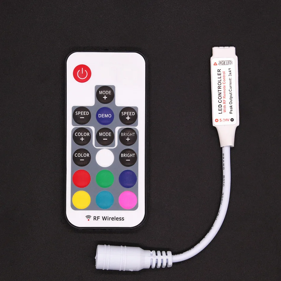 BEILAI DC 5 V 24 светодиодный RGB Управление мини 17Key RF Беспроводной дистанционного с 4Pin