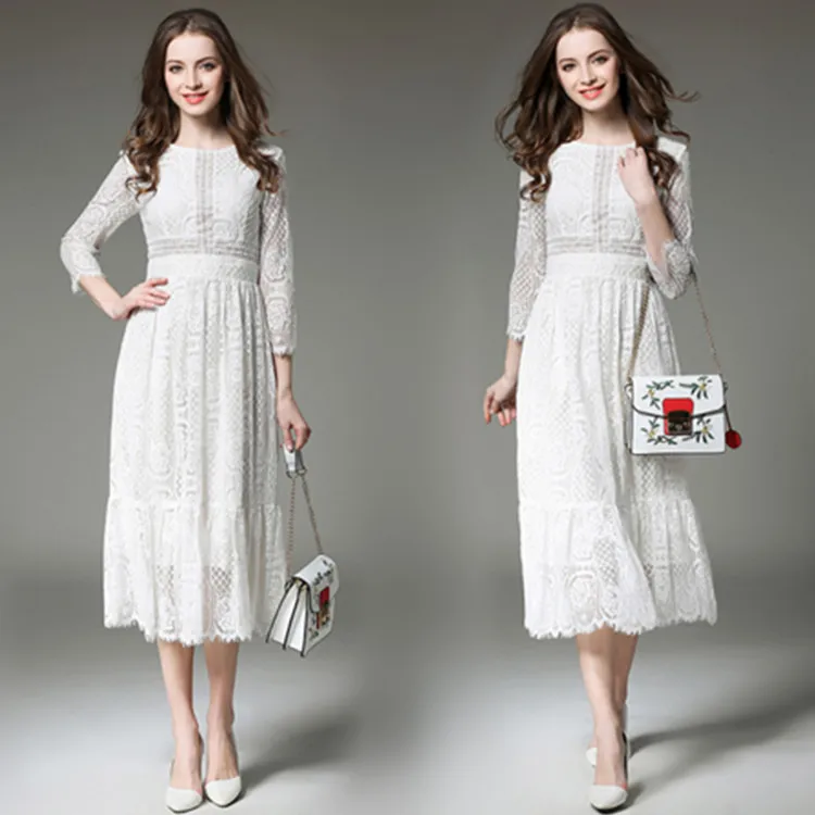 White Summer Beach Boho Lace Women Dresses robe femme ete 2017 Sexy Vintage Girl Party Cheap Dress vestidos de festa | Женская одежда