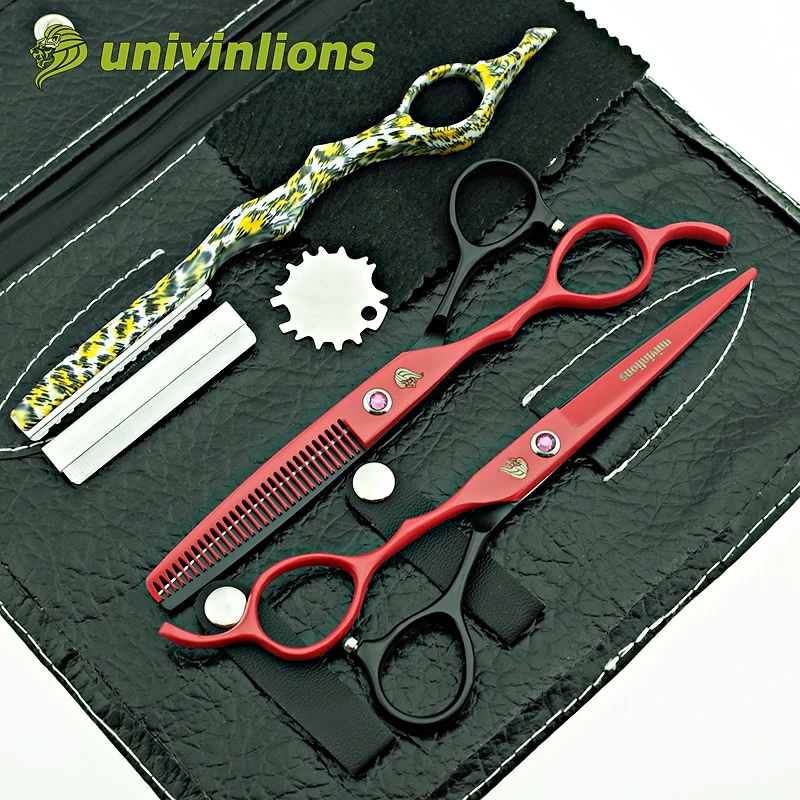 

univinlions 6" barber left hand hair scissors left handed hairdressing scissors hairdresser scissors for lefty thinning shears