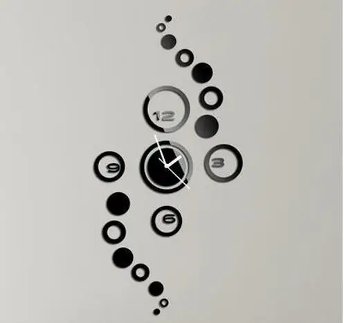 Роскошные Настенные часы для гостиной DIY 3D Кристальное зеркало акриловые