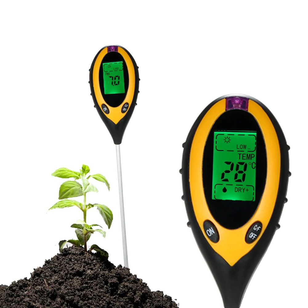 4 In1 Digital Soil Meter PH Moisture Meters Detector Multitool Sunlight/Moisture/PH value/Temperature Instrument For Plants | Инструменты