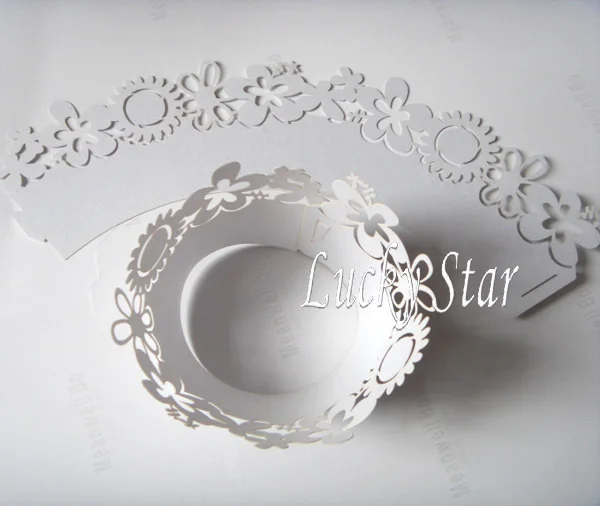 Бесплатная доставка 72 шт./лот смесь 3 цвет Солнца Цветок лазера сократить кекс