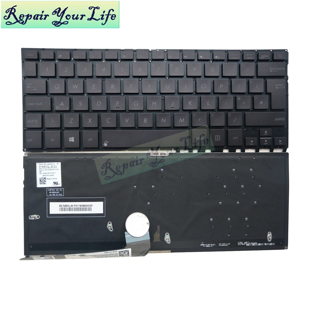 

UK laptop keyboard for ASUS UX430 UX430U UX430UA UX430UQ English black with backlit backlight new 9Z.NBXBW.F0U 0KNB0-2627UK00