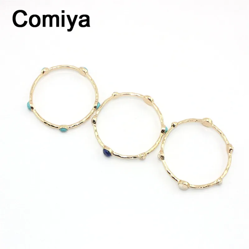 Ожерелье из натурального камня Comiya красочные позолоченные браслеты и обручи