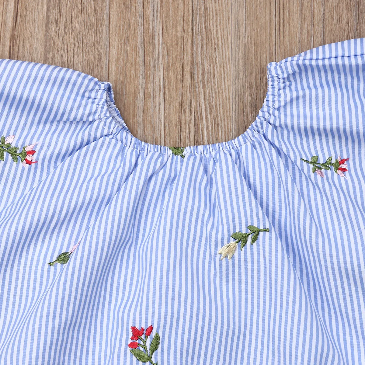 Комплект одежды для маленьких девочек из 2 предметов полосатые топы с бантом и