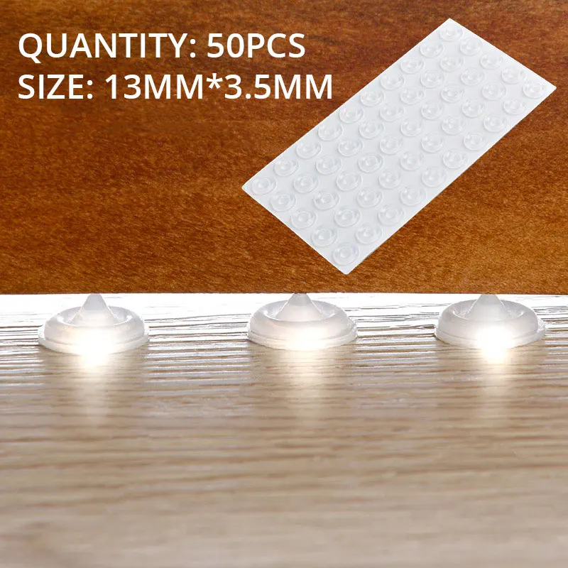 13x3.5mmx50pcs KAK 30-80 шт Самоклеющиеся силиконовые мебельные накладки для шкафа бамперы Резиновый Буфер Заслонки Подушка Защитная мебельная фурнитура - Цвет: 13x3.5mmx50pcs