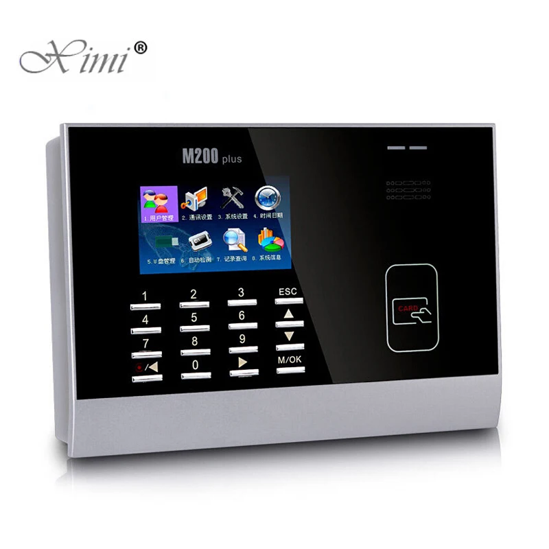 Хорошее качество 3-дюймовый цветной экран ZK M200Plus 13 56 MHZ MF карта посещаемость