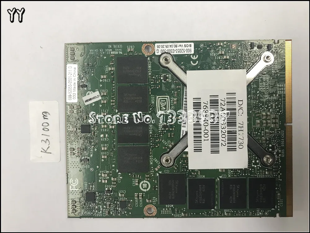 K3100M K3100 4G N15E Q1 A2 видеокарта для DELL M6700 M6800 M6600 HP 8740W 8760W Дисплей графическая