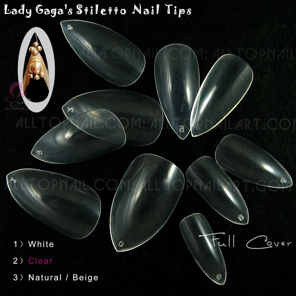 Прозрачные накладные ногти 100x с полным покрытием Акриловые искусственные для
