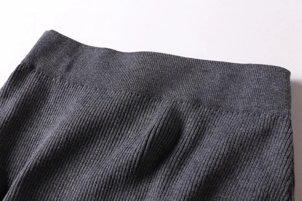 2019 весенний комплект из 2 предметов вязаный свитер юбка костюмы с эластичной