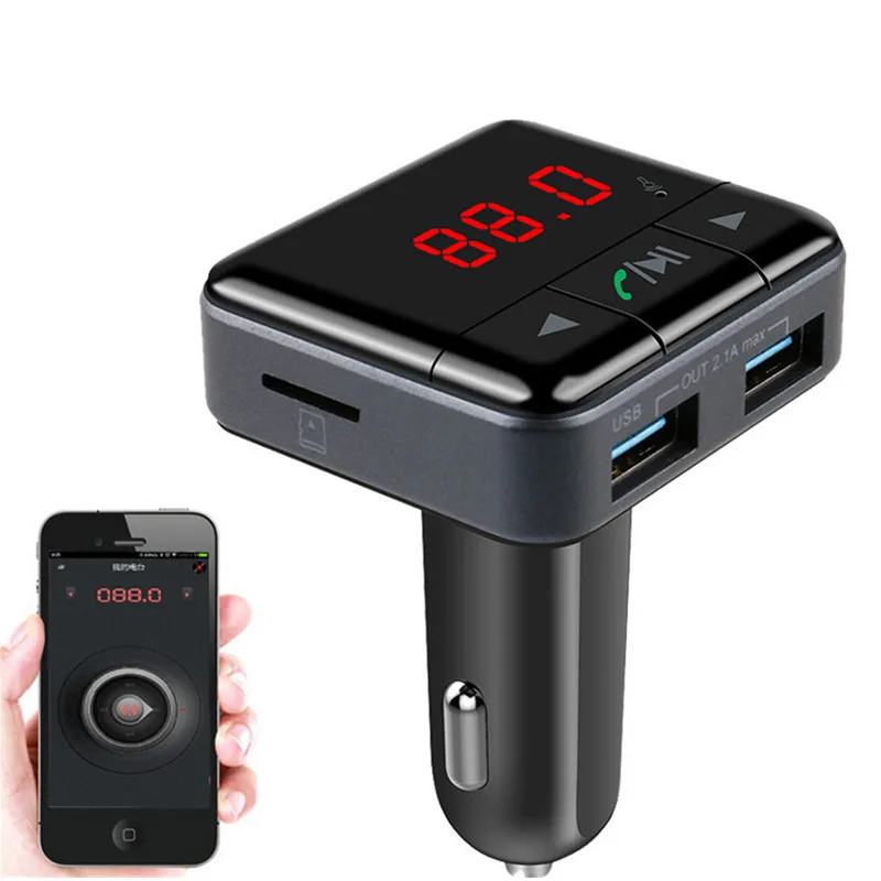 Новый Handsfree bc12b Беспроводной Bluetooth гарнитура для авто fm-передатчик Радио