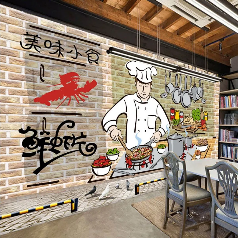 Дропшиппинг Colomac пользовательских фото настенные Бумага Раков вкусные Еда Кухня