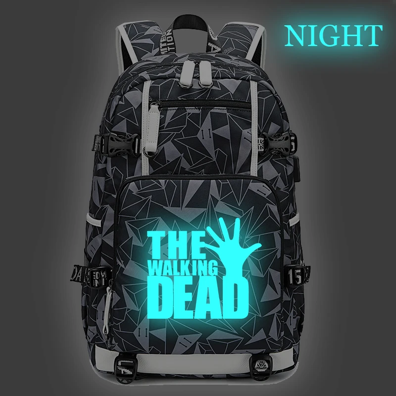 Рюкзак Walking Dead для подростков мальчиков и девочек детские школьные сумки женская