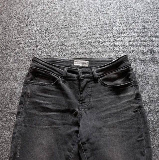 Мужские обтягивающие рваные джинсы повседневные брюки 2019 серые Джинсовые Брюки