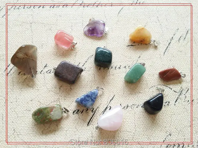 

12 шт случайный стиль 10-20 мм микс из натурального камня ожерелье ювелирные изделия подвески