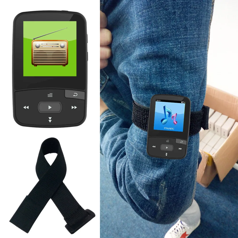 Новое поступление MP3-плеер 16 ГБ с Bluetooth музыкальным плеером и зажимом Спортивный MP3 музыкальный плеер AJ2127 чип ПЕДО метр